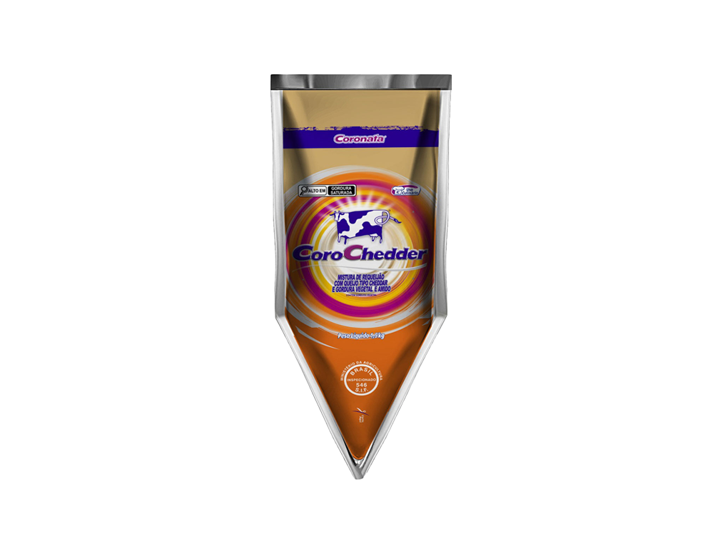 MISTURA DE REQUEIJÃO SABOR CHEDDAR CORONATA 1,5 KG (CX 10 BIS)